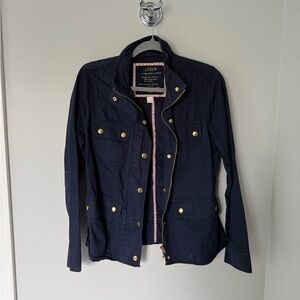 J. Crew Women's Relaxed Boyfriend Field/Dark Blue Utility Jacket